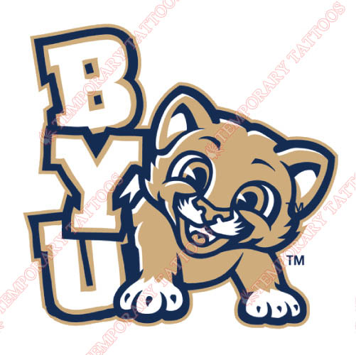 Brigham Young Cougars Customize Temporary Tattoos Stickers NO.4025